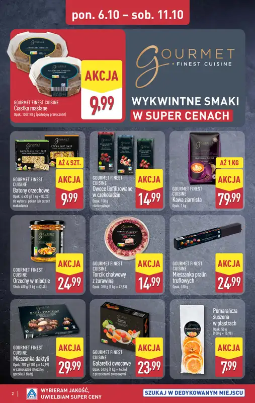 Aldi - gazetka promocyjna Wykwintne smaki w super cenie! od poniedziałku 06.10 do soboty 11.10 - strona 2