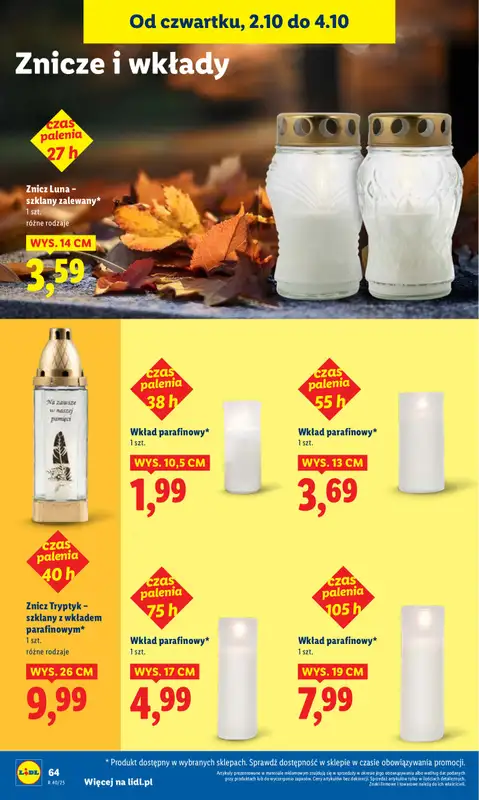 Lidl - gazetka promocyjna Oferta od czwartku od czwartku 02.10 do soboty 04.10 - strona 72
