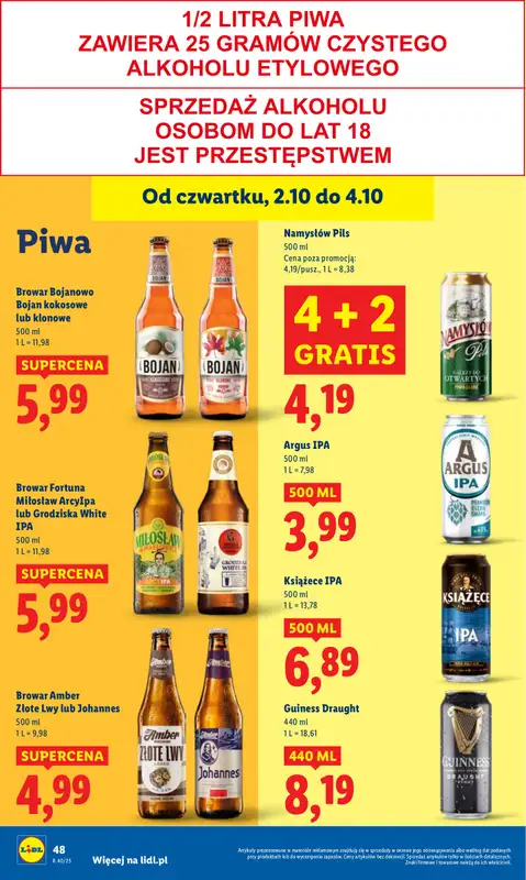 Lidl - gazetka promocyjna Oferta od czwartku od czwartku 02.10 do soboty 04.10 - strona 54