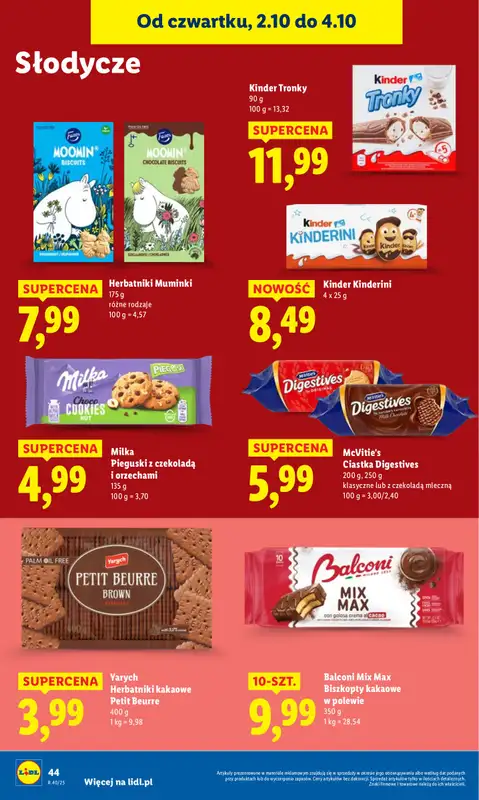 Lidl - gazetka promocyjna Oferta od czwartku od czwartku 02.10 do soboty 04.10 - strona 48