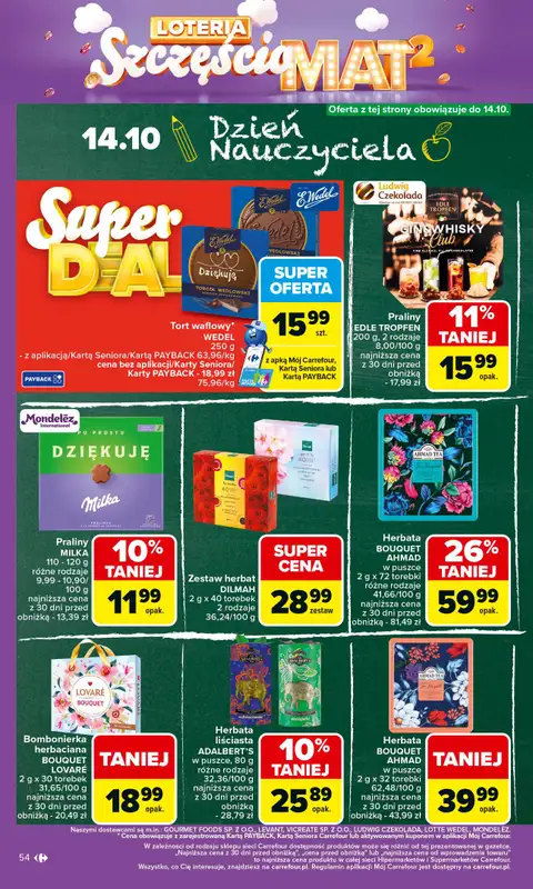 Carrefour - gazetka promocyjna Gazetka Carrefour od poniedziałku od poniedziałku 06.10 do soboty 11.10 - strona 54