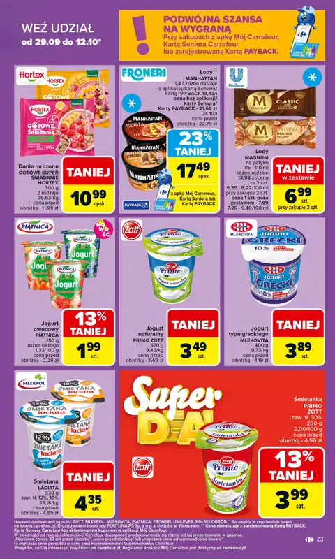 Carrefour - gazetka promocyjna Gazetka Carrefour od poniedziałku od poniedziałku 06.10 do soboty 11.10 - strona 23
