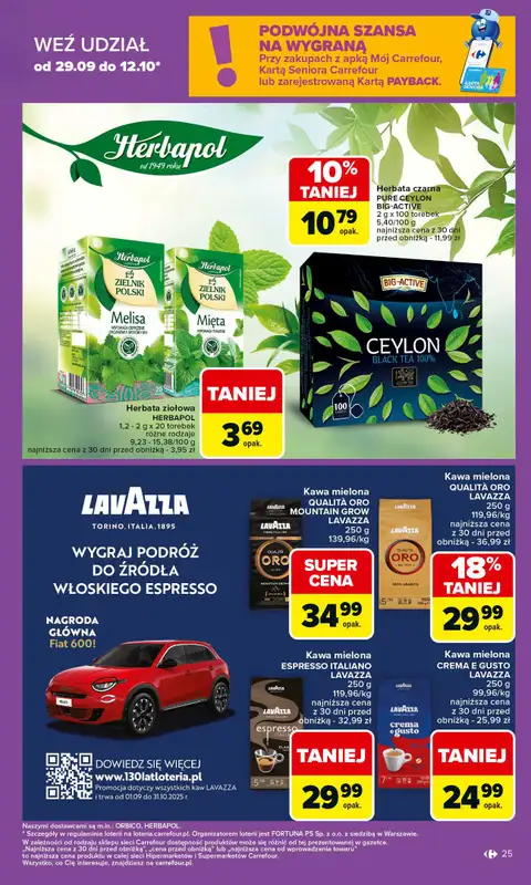 Carrefour Market - gazetka promocyjna Gazetka Carrefour Market od poniedziałku od poniedziałku 06.10 do soboty 11.10 - strona 25