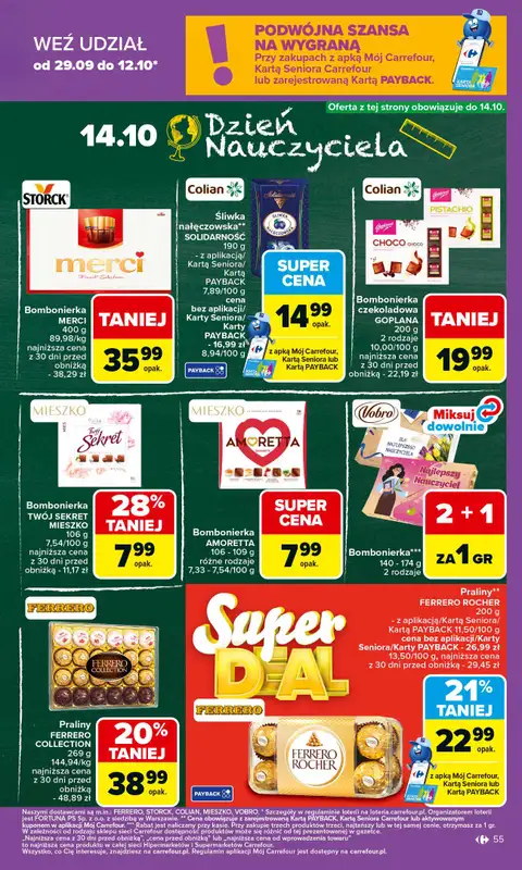 Carrefour Market - gazetka promocyjna Gazetka Carrefour Market od poniedziałku od poniedziałku 06.10 do soboty 11.10 - strona 55