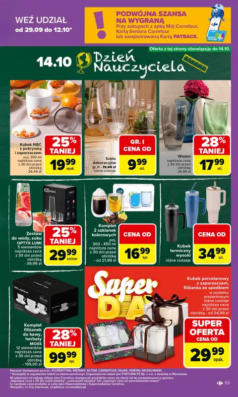 Carrefour Market - gazetka promocyjna Gazetka Carrefour Market od poniedziałku od poniedziałku 06.10 do soboty 11.10 - strona 53