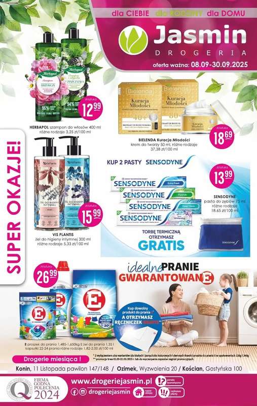 Drogerie Jasmin - gazetka promocyjna Gazetka od środy 08.10 do czwartku 30.10