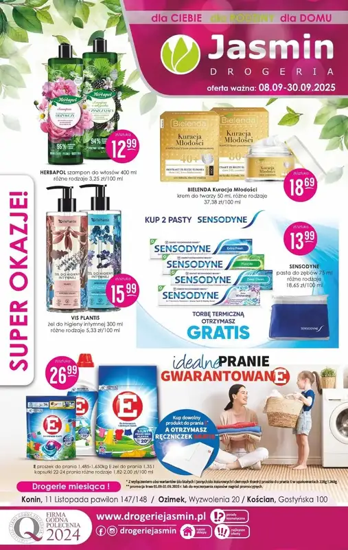 Drogerie Jasmin - gazetka promocyjna Gazetka od środy 08.10 do czwartku 30.10