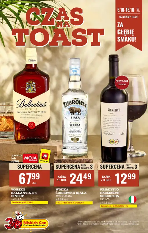 Biedronka - gazetka promocyjna Czas na Toast!  