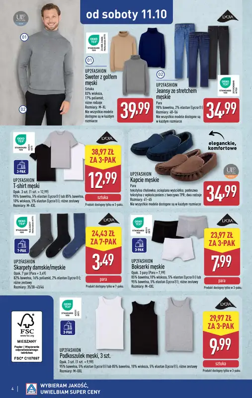 Aldi - gazetka promocyjna Przytulna sypialnia w super cenach! od soboty 11.10 do piątku 17.10 - strona 4