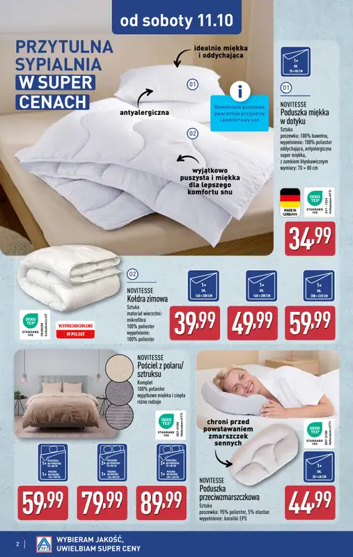 Aldi - gazetka promocyjna Przytulna sypialnia w super cenach!   - strona 2