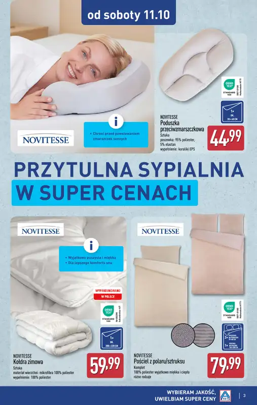 Aldi - gazetka promocyjna Przytulna sypialnia w super cenach!   - strona 3