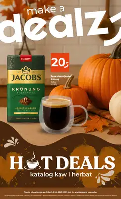 Dealz - gazetka promocyjna HOT DEALS - Katalog kaw i herbat od czwartku 02.10 do środy 15.10 Dealz - gazetka promocyjna HOT DEALS - Katalog kaw i herbat od czwartku 02.10 do środy 15.10
