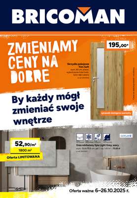Bricoman - gazetka promocyjna Gazetka od poniedziałku 06.10 do niedzieli 26.10