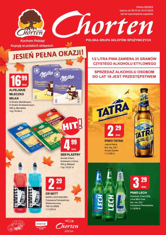 Chorten - gazetka promocyjna Gazetka Ciechanów Minimarket od czwartku 09.10 do niedzieli 19.10