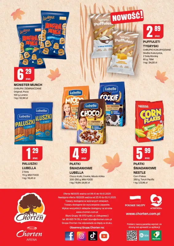 Chorten - gazetka promocyjna Gazetka Dolny Śląsk, Wielkopolska, Zach-pom, Lubuskie Market od czwartku 09.10 do niedzieli 19.10 - strona 8