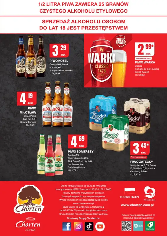 Chorten - gazetka promocyjna Gazetka Dolny Śląsk, Wielkopolska, Zach-pom, Lubuskie Minimarket od czwartku 09.10 do niedzieli 19.10 - strona 4