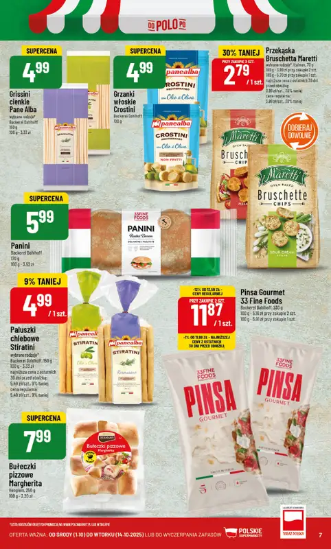 POLOmarket - gazetka promocyjna Włoskie produkty od środy 01.10 do wtorku 14.10 - strona 7