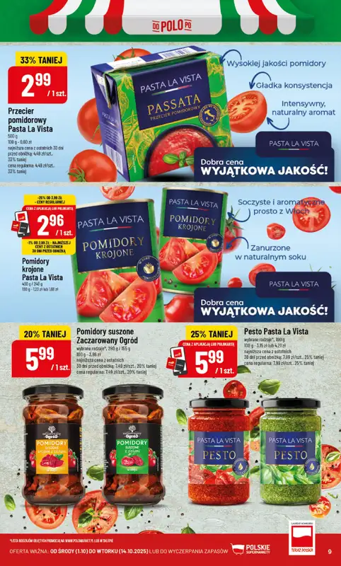 POLOmarket - gazetka promocyjna Włoskie produkty od środy 01.10 do wtorku 14.10 - strona 9