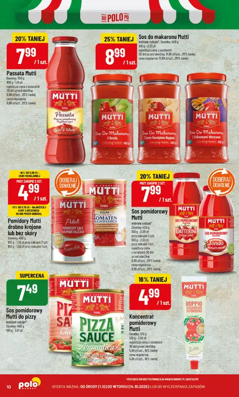 POLOmarket - gazetka promocyjna Włoskie produkty od środy 01.10 do wtorku 14.10 - strona 10