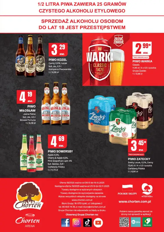 Chorten - gazetka promocyjna Gazetka Łódzkie Minimarket od czwartku 09.10 do niedzieli 19.10 - strona 4