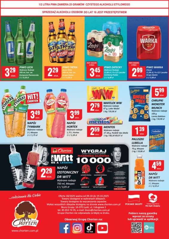 Chorten - gazetka promocyjna Gazetka Małopolska, Śląsk, Podkarpacie, Opolskie Minimarket od czwartku 09.10 do niedzieli 19.10 - strona 2
