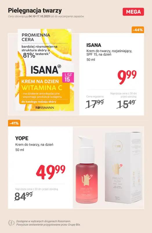 Rossmann - gazetka promocyjna Do -50% na pielęgnację od poniedziałku 06.10 do piątku 17.10 - strona 10