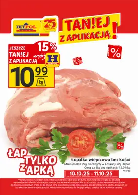 Hitpol - gazetka promocyjna Taniej z Aplikacją Mój Hitpol! od piątku 10.10 do soboty 11.10 Hitpol - gazetka promocyjna Taniej z Aplikacją Mój Hitpol! od piątku 10.10 do soboty 11.10