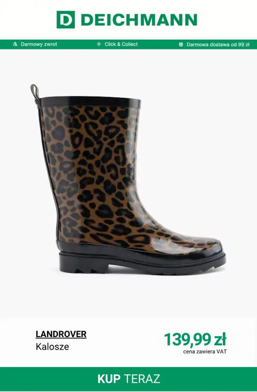 Deichmann - gazetka promocyjna Kalosze i gumowce damskie od poniedziałku 06.10  - strona 5