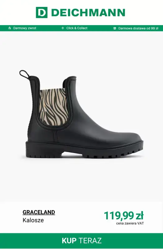 Deichmann - gazetka promocyjna Kalosze i gumowce damskie od poniedziałku 06.10  - strona 2