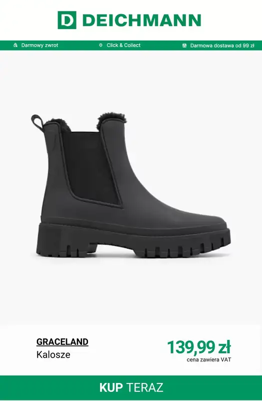 Deichmann - gazetka promocyjna Kalosze i gumowce damskie od poniedziałku 06.10  - strona 4