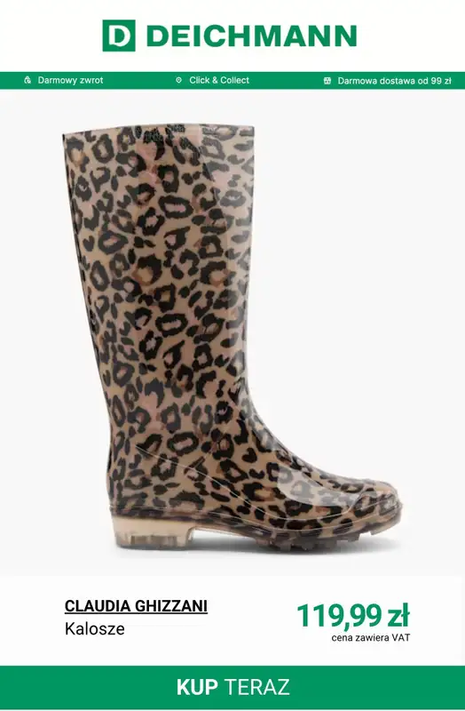 Deichmann - gazetka promocyjna Kalosze i gumowce damskie od poniedziałku 06.10  - strona 3
