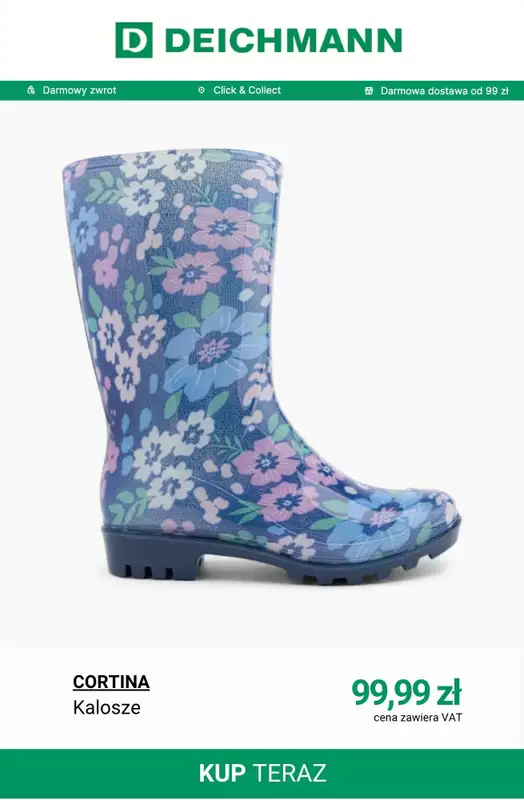 Deichmann - gazetka promocyjna Kalosze i gumowce damskie od poniedziałku 06.10  - strona 6