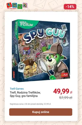 Smyk - gazetka promocyjna Do -55% na GRY PLANSZOWE od poniedziałku 06.10 do poniedziałku 20.10 - strona 7 Smyk - gazetka promocyjna Do -55% na GRY PLANSZOWE od poniedziałku 06.10 do poniedziałku 20.10 - strona 7