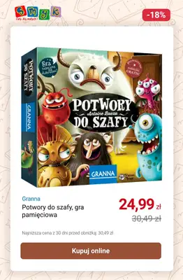 Smyk - gazetka promocyjna Do -55% na GRY PLANSZOWE od poniedziałku 06.10 do poniedziałku 20.10 - strona 4 Smyk - gazetka promocyjna Do -55% na GRY PLANSZOWE od poniedziałku 06.10 do poniedziałku 20.10 - strona 4