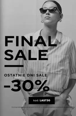 Top Secret - gazetka promocyjna -30% Final SALE od poniedziałku 06.10 do niedzieli 12.10 Top Secret - gazetka promocyjna -30% Final SALE od poniedziałku 06.10 do niedzieli 12.10