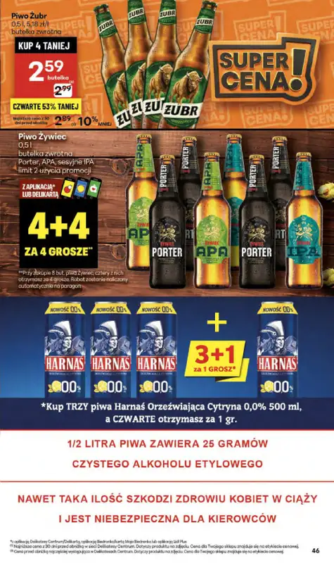 Delikatesy Centrum - gazetka promocyjna Gazetka  do środy 15.10 - strona 46