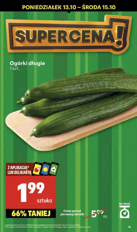 Delikatesy Centrum - gazetka promocyjna Gazetka  do środy 15.10 - strona 16