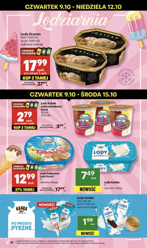 Delikatesy Centrum - gazetka promocyjna Gazetka  do środy 15.10 - strona 39
