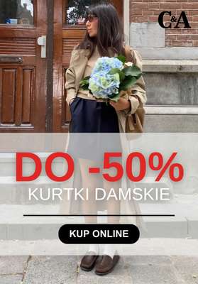 C&A - gazetka promocyjna Do -50% na kurtki damskie od poniedziałku 06.10 