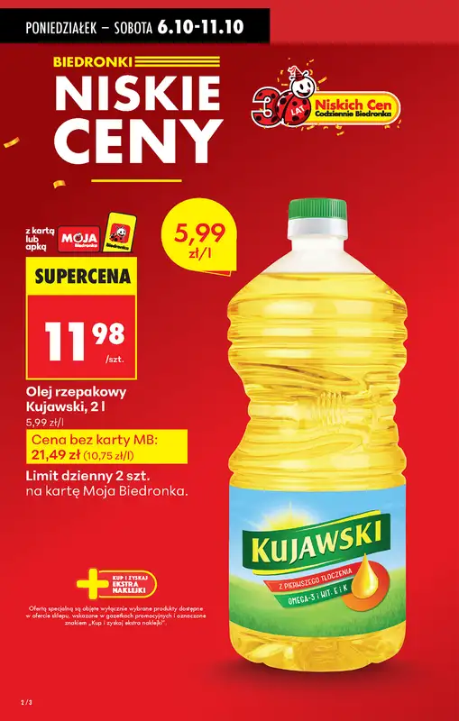 Biedronka - gazetka promocyjna Od poniedziałku od poniedziałku 06.10 do niedzieli 12.10 - strona 2