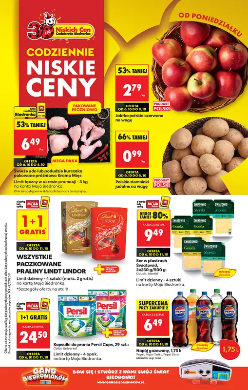 Biedronka - gazetka promocyjna Od poniedziałku od poniedziałku 06.10 do niedzieli 12.10