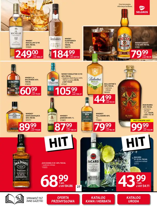 Selgros - gazetka promocyjna Oferta spożywcza od czwartku 09.10 do środy 22.10 - strona 27