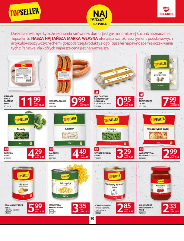 Selgros - gazetka promocyjna Oferta spożywcza od czwartku 09.10 do środy 22.10 - strona 10