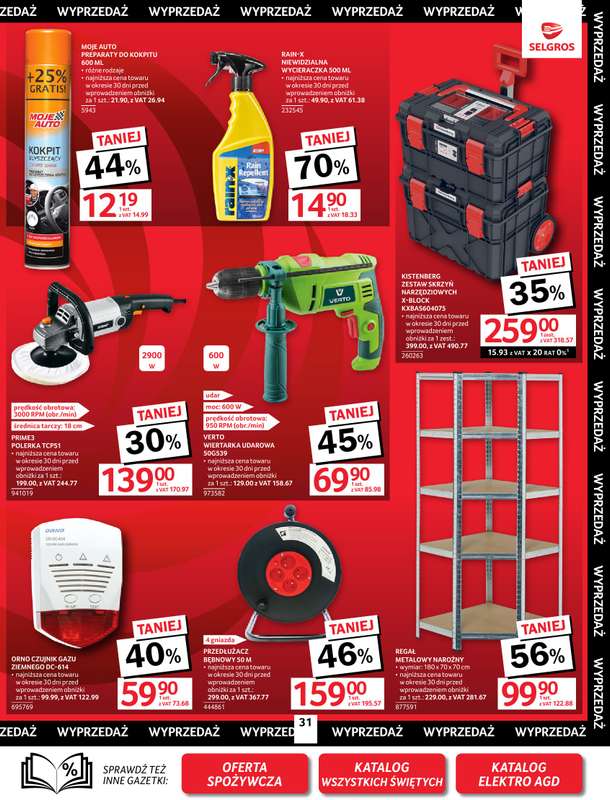 Selgros - gazetka promocyjna Oferta przemysłowa od czwartku 09.10 do środy 22.10 - strona 31
