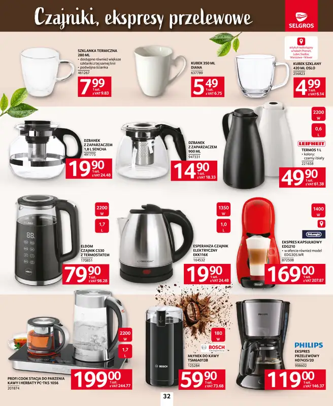 Selgros - gazetka promocyjna Katalog Kawa i Herbata od czwartku 09.10 do środy 22.10 - strona 32