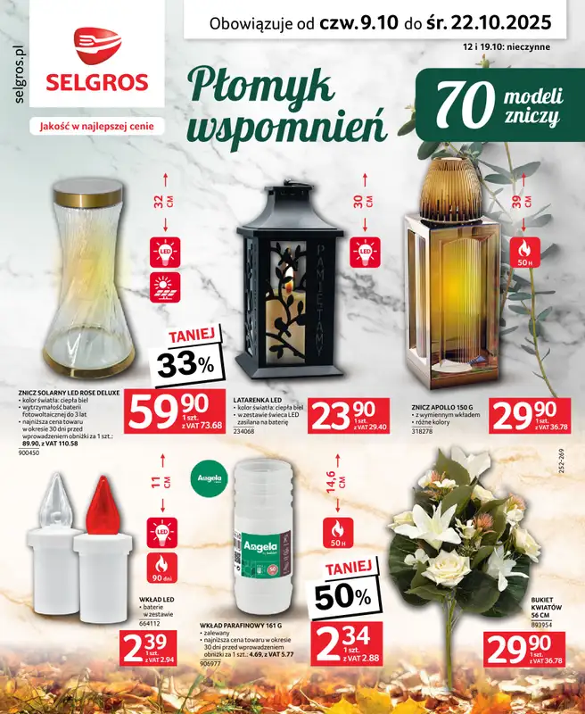Selgros - gazetka promocyjna Katalog Wszystkich Świętych  