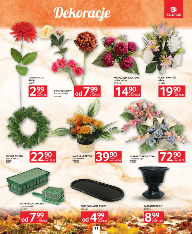 Selgros - gazetka promocyjna Katalog Wszystkich Świętych od czwartku 09.10 do środy 22.10 - strona 11