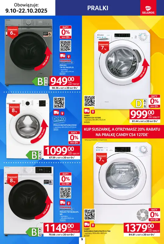 Selgros - gazetka promocyjna Katalog Elektro AGD od czwartku 09.10 do środy 22.10 - strona 9