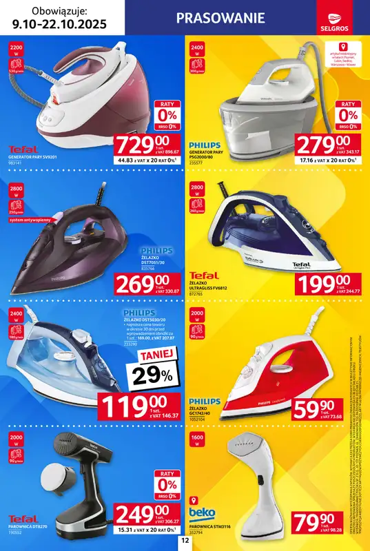 Selgros - gazetka promocyjna Katalog Elektro AGD od czwartku 09.10 do środy 22.10 - strona 12