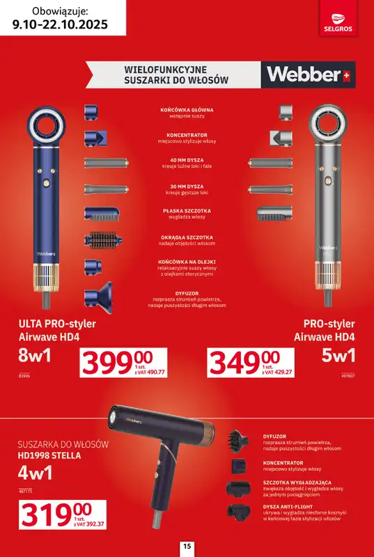 Selgros - gazetka promocyjna Katalog Elektro AGD od czwartku 09.10 do środy 22.10 - strona 15